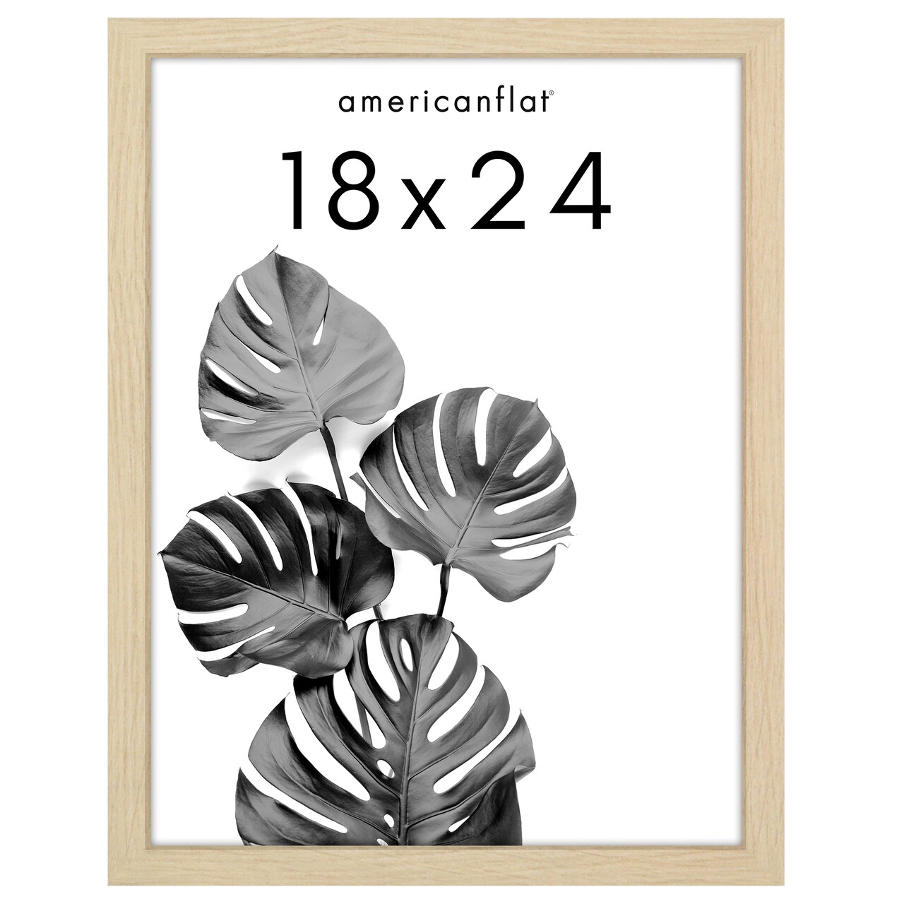 Americanflat Gallery Poster Frame - Wooden Picture Frame for Wall Art - Plexiglass Cover - Hanging Hardware for Horizontal or Vertical Display